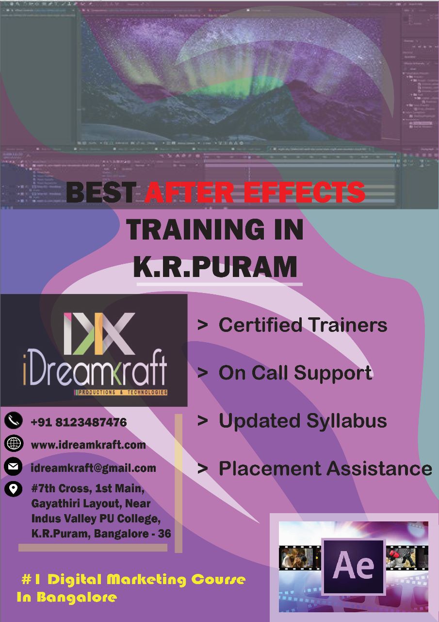 Best AFTER EFFECTS Training in K.R.Puram Bangalore