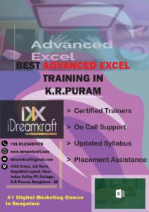 Best Advance Excel Training in K.RPuram,Bangalore